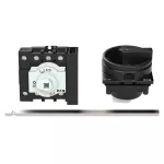 P1-32/M4/N/HI11/SVB-SW Rozłącznik główny, 3 bieg. + N + 1 NO + 1 NC, 32 A, funkcja awaryjnego zatrzymania , blok. na kłódkę w pozycji Wył., z 400 mm metalową osią, montaż rozłączny, pokrętło czarne z blokadą na kłódkę