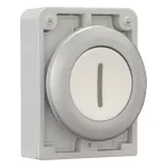 M30C-FD-W-X1 Przycisk 30mm płaski, biały "I"