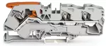 3-przewodowa złączka przelotowa z dźwignią i Push-in CAGE CLAMP® 16 mm², szara