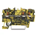 3-przewodowa złączka przelotowa z przyciskiem 1,5 mm², ciemnoszary-żółty