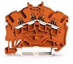 4-przewodowa złączka przelotowa z przyciskiem 2,5 mm², pomarańczowa 2202-6402