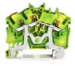 3-przewodowa złączka PE z przyciskiem 2,5 mm², żółto-zielony 2202-6307