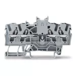 Podwójna złączka przelotowa 2,5 mm², szara 2002-1441