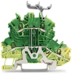 Złączka dwupiętrowa 4-przewodowa złączka PE, żółto-zielona 2000-2237