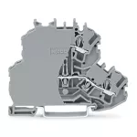 Złączka dwupiętrowa przelotowa/przelotowa, szara 2002-2201/099-000