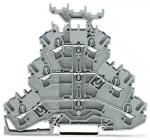 Złączka trzypiętrowa złączka przelotowa/przelotowa/przelotowa, szara 2002-3233