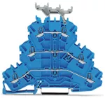 Złączka trzypiętrowa złączka przelotowa/przelotowa/przelotowa, niebieska 2002-3234