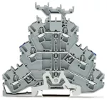 Złączka trzypiętrowa złączka do ekran./przelotowa/przelotowa, szara 2002-3248