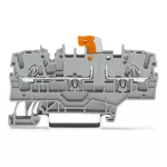 2-przewodowa złączka rozłączalno-pomiaro z dodatkowym mostkowaniem, szara