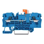 Złączka rozłączalna 2-przewodowa z uchylnym łącznikiem nożowym z możliwością pomiaru, niebieski