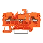 Złączka rozłączalna 2-przewodowa z uchylnym łącznikiem nożowym z możliwością pomiaru, pomarańczowy