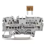 2-przewodowa złączka bezpiecznikowa do pł. bezpiecz. samochod. Mini zgodnie z DIN 7258-3f, ISO 8820-3, szara 2002-1681