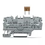 2-przewodowa złączka bezpiecznikowa do pł. bezpiecz. samochod. Mini, szara 2002-1981