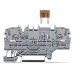 2-przewodowa złączka bezpiecznikowa do pł. bezpiecz. samochod. Mini zgodnie z DIN 7258-3f, ISO 8820-3, szara 2202-1981