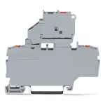 2-przewodowa złączka bezpiecznikowa z uchylną podstawką bezpiecznika z dodatkowym mostkowaniem, szara 2202-1911/1000-542