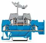 Złączka dwupiętrowa przelotowa/przelotowa, niebiesko/szara 280-524