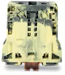 2-przewodowa złączka przelotowa 50mm², ciemnoszary-żółta 285-151