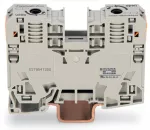 2-przewodowa złączka przelotowa 35mm², jasnoszara 285-935