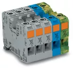 Zestaw do układów trójfazowych ze złączkami silnoprądowymi 35 mm², szary/niebieski/żółto-zielony