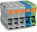 Zestaw do układów trójfazowych ze złączkami silnoprądowymi 185/120 mm², szary/niebieski/żółto-zielony