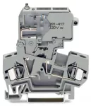 2-przewodowa złączka bezpiecznikowa z uchylną podstawką bezpiecznika, szara 281-611/281-418