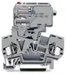 2-przewodowa złączka bezpiecznikowa z uchylną podstawką bezpiecznika, szara 281-612/281-541