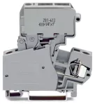 2-przewodowa złączka bezpiecznikowa z uchylną podstawką bezpiecznika, szara 281-613