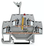 Złączka do zabudowy elementów 2-piętrowe, szara 280-943/281-434