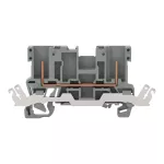 2-pinowa złączka bazowa z szyną ekranową, szara