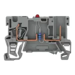 1-przewodowa/1-pinowa złączka bazowa do zabudowy elementów szara 769-239/281-434