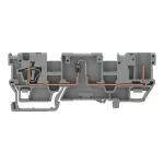 1-przewodowa/1-pinowa złączka bazowa do zabudowy elementów z podwójnym mostkowaniem, szara 769-218/281-410