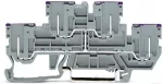 4-pinowa dwupiętrowa złączka bazowa 4-pinowa złączka przelotowa, szara