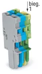 1-przewodowe gniazdo; CAGE CLAMP®; 4 mm²; raster 5 mm; 3-bieg.; Wypust kodujący; 4,00 mm²; żłt-ziel/niebieski/szary