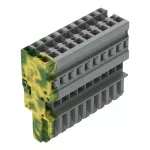 1-przewodowe gniazdo CAGE CLAMP®, żłt-ziel/szary 769-110/000-037