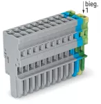 1-przewodowe gniazdo CAGE CLAMP®, szary/niebieski/żółto-zielony 769-112/000-038