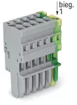 1-przewodowe gniazdo CAGE CLAMP®, szary/żółto-zielony 769-106/000-036