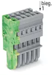 1-przewodowe gniazdo CAGE CLAMP®, żłt-ziel/szary 769-106/000-037