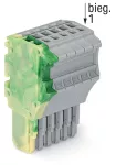 1-przewodowe gniazdo Push-in CAGE CLAMP®, żłt-ziel/szary 2020-106/000-037
