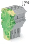 1-przewodowe gniazdo Push-in CAGE CLAMP®, żłt-ziel/szary 2022-104/000-037