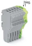 1-przewodowe gniazdo Push-in CAGE CLAMP®, szary/żółto-zielony 2020-106/000-036
