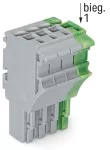 1-przewodowe gniazdo Push-in CAGE CLAMP®, szary/żółto-zielony 2022-104/000-036