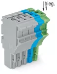 1-przewodowe gniazdo Push-in CAGE CLAMP®, szary/niebieski/żółto-zielony 2022-105/000-038