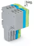 2-przewodowe gniazdo Push-in CAGE CLAMP®, szary/niebieski/żółto-zielony 2020-205/000-038
