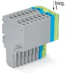 2-przewodowe gniazdo Push-in CAGE CLAMP®, szary/niebieski/żółto-zielony 2020-211/000-038