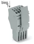 1-przewodowe gniazdo Push-in CAGE CLAMP®, szara 2020-109/124-000