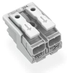 Złączka zasilająca przyciski: od strony zewn., biała 294-4002