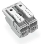 Złączka zasilająca przyciski: od strony zewn., biała 294-4022