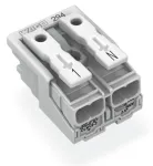 Złączka zasilająca przyciski: od strony zewn., biała 294-4052