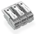 Złączka zasilająca przyciski: od strony zewn., biała 294-4023