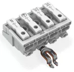 Złączka zasilająca przyciski: od strony zewn., biała 294-4324